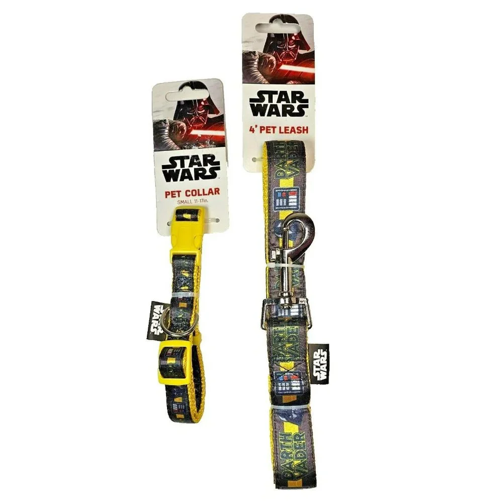 Star Wars Darth Vader 4' Pet Leash & Small Collar Set NEW Disney
